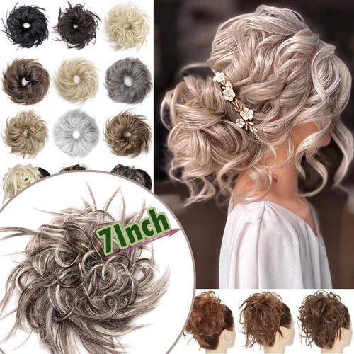 Curly messy bun hair - bun,