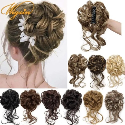 Synthetic messy bun hair - messy,