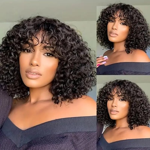 Curly bob human hair - human, with