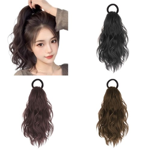 Curly wavy layered ponytail - curly,