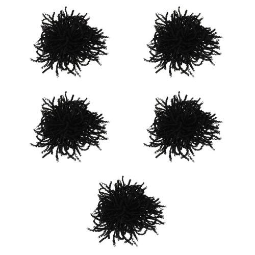 5pcs soft black - curly, braiding