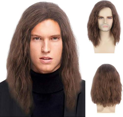 Tshaoun men brown wig - tshaoun,