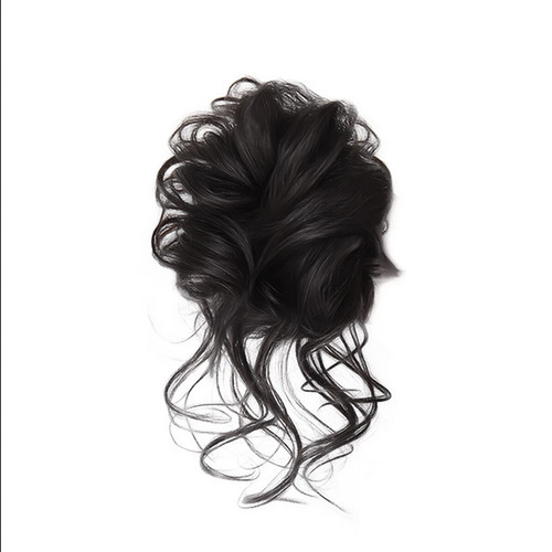 Curly messy bun hair - hair, piece