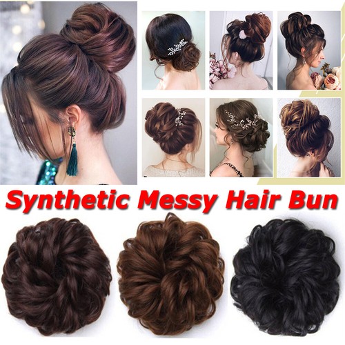 Curly messy hair bun - messy, piece