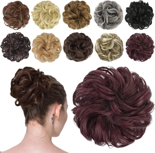 Messy bun hair pieces - hair,