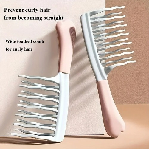 Curly hair comb - curly, dual