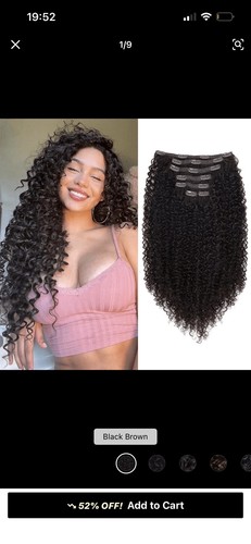 Curly hair extensions clip - hair,