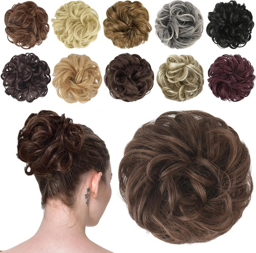 Messy bun hair - pieces,