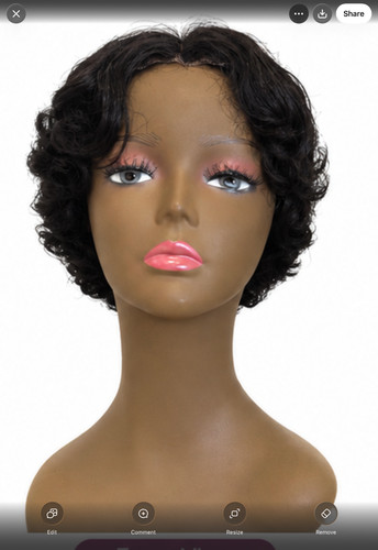 Short cut curly natural - , black