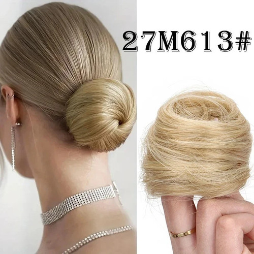 Curly messy hair - bun, piece