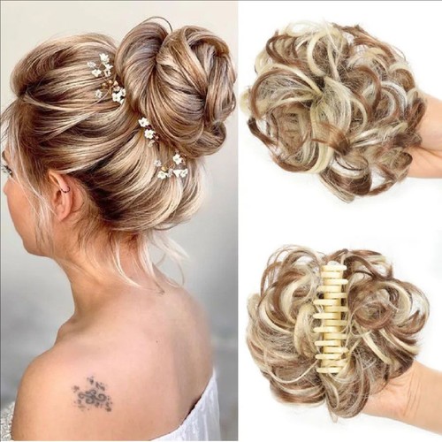 Curly natural messy bun - curly,