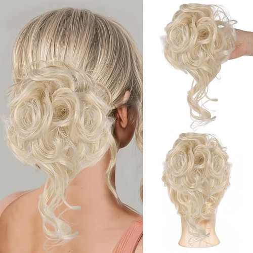 Messy bun hair piece - hair, piece,
