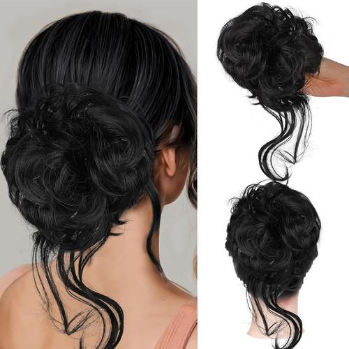 Messy bun hair - messy, piece,