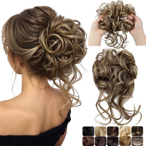 Messy bun hair piece scrunchie - bun,