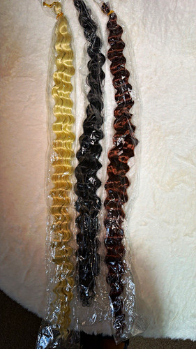 Synthetic curly weft - weft, hair