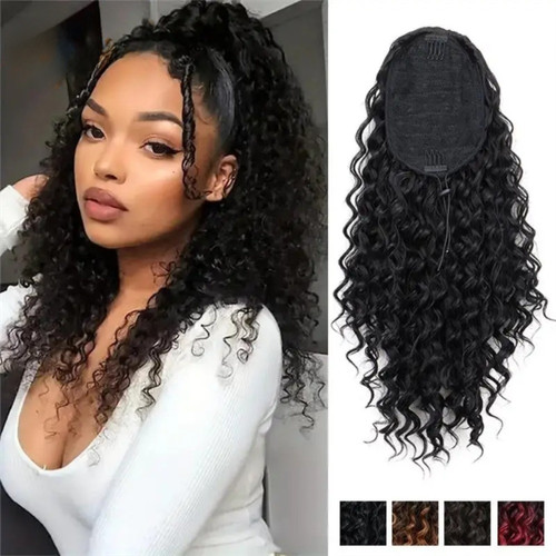 Synthetic kinky curly ponytail - kinky,