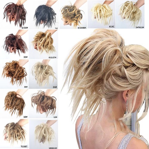 Messy bun hair - messy, piece