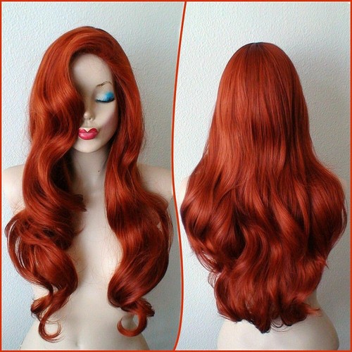 Womens red long curly - curly, hair