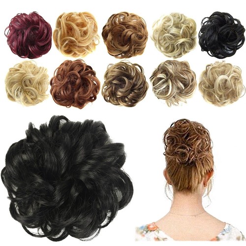 Curly messy bun hair - hair, piece