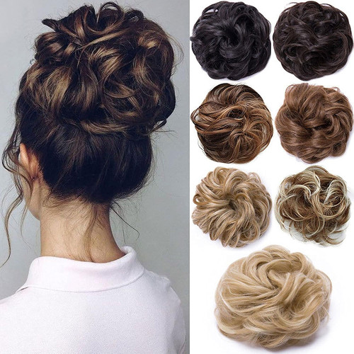 Scrunchy hair bun updo - hair,